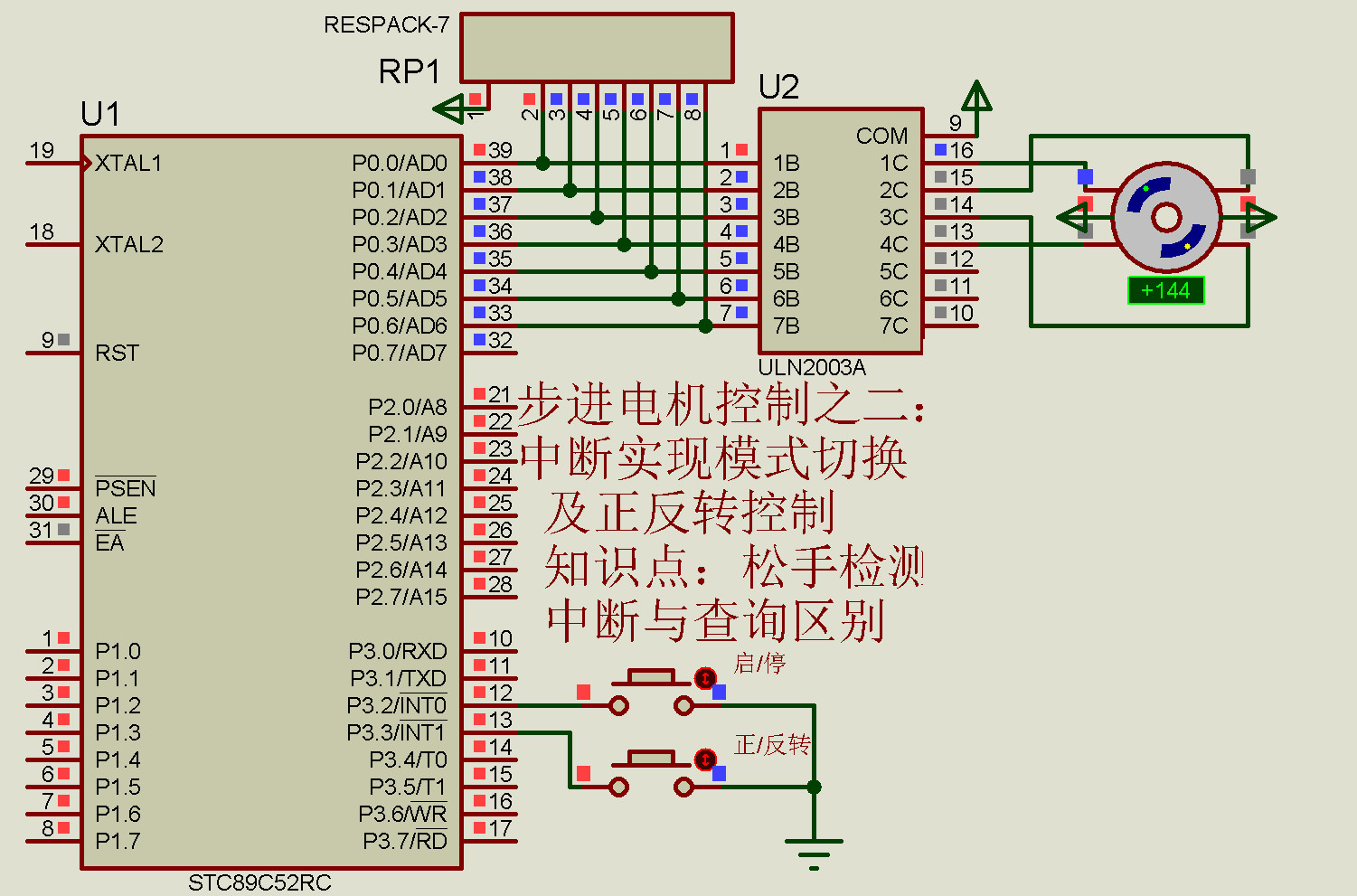 步進電機控制之二：中斷實現(xiàn)正反轉(zhuǎn)控制